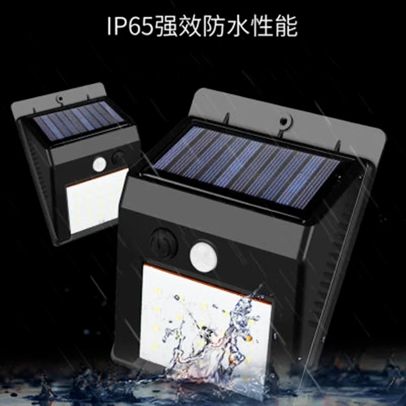 

3Mode Waterproof 100 LED Solar Motion Sensor Light Outdoor Street for Garden Decor Sunlight Powered Solar Wall Lamp with Sensor