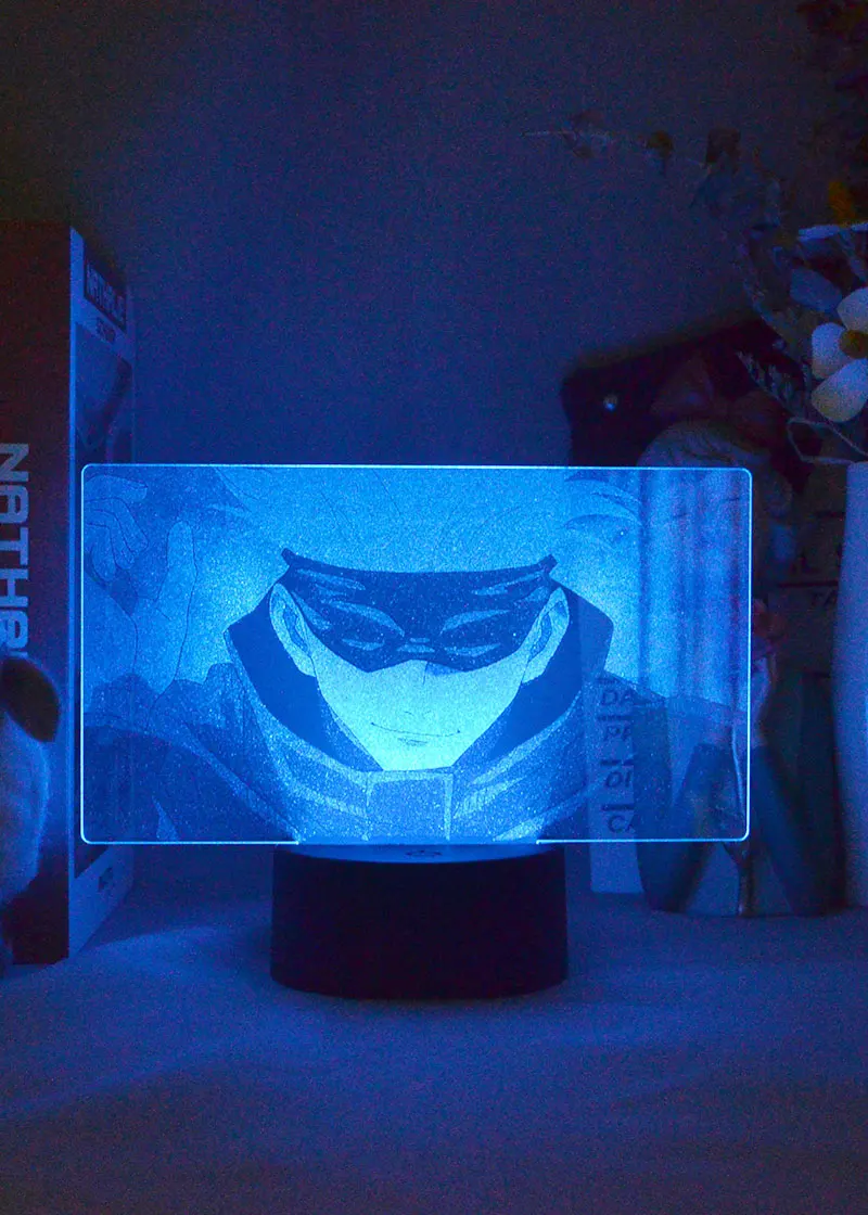 

Anime 3D Picture Lamp LED Night Light Conjurer Gojo Satoru Figure Smart Phone Control Hotel Room Decor Nightlight Darling Party