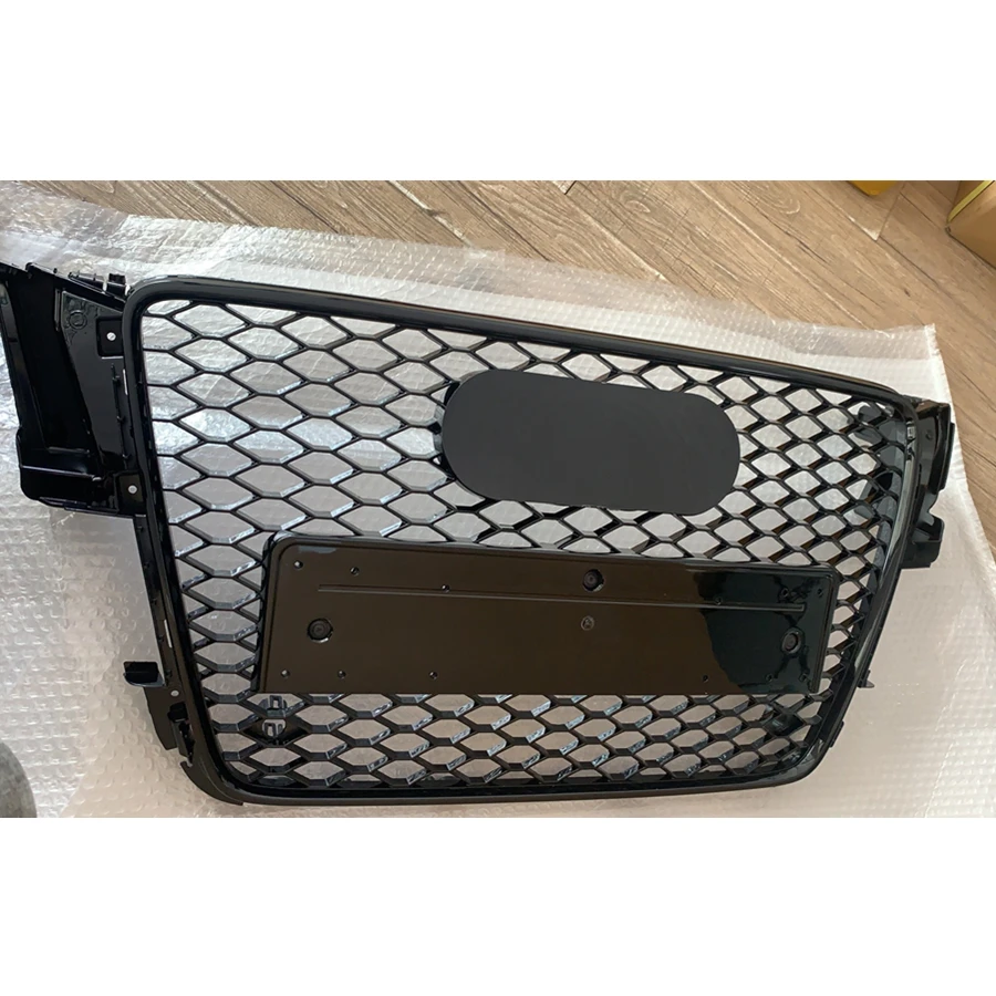 Для RS5 Style Front Sport Hex Mesh Honeycomb Hood решетка глянцевый черный для Audi A5/S5 B8 2008 2009 2010