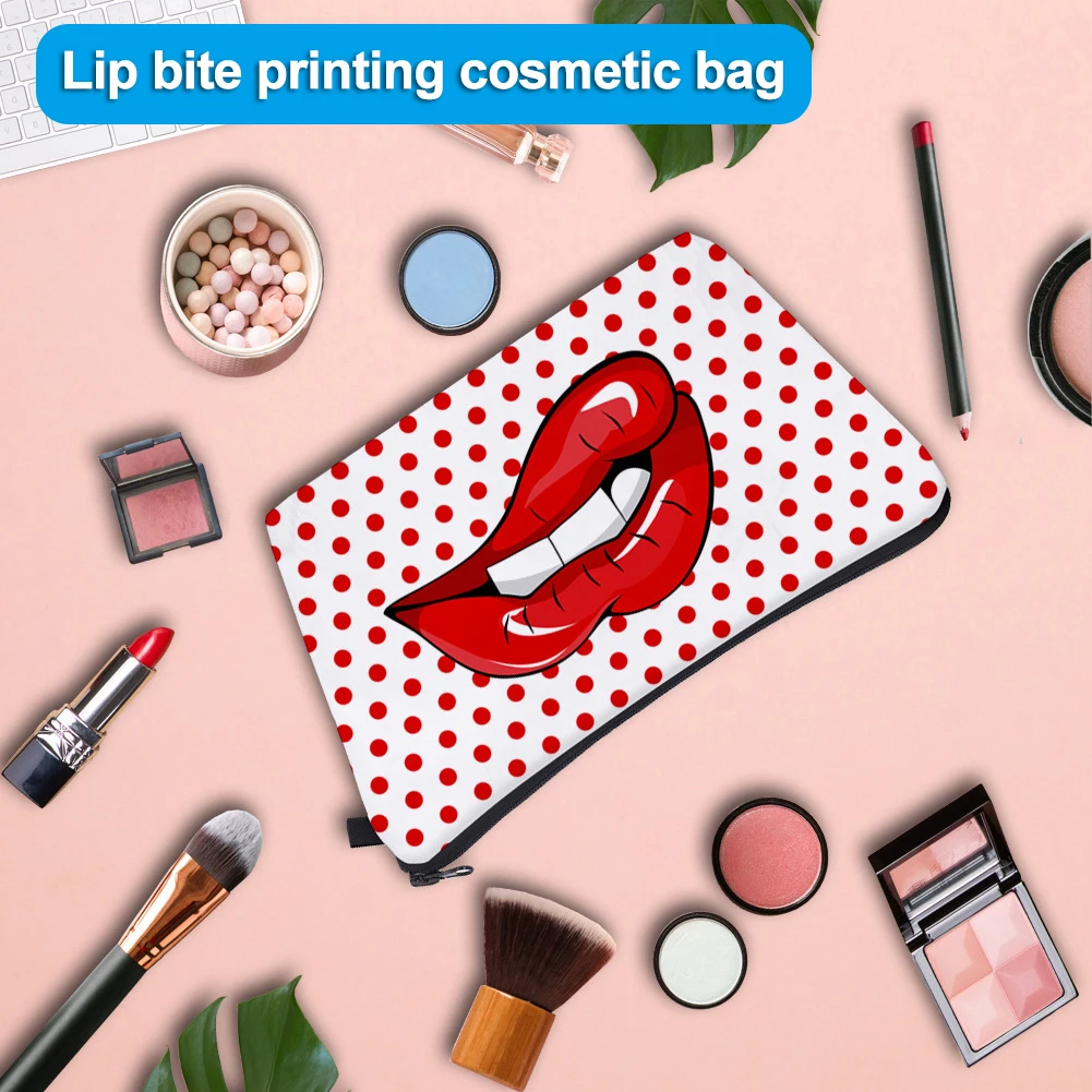 

Новая сумка для хранения губ, красные губы, вместительная косметичка, дорожная сумка для женщин и девушек SCI88