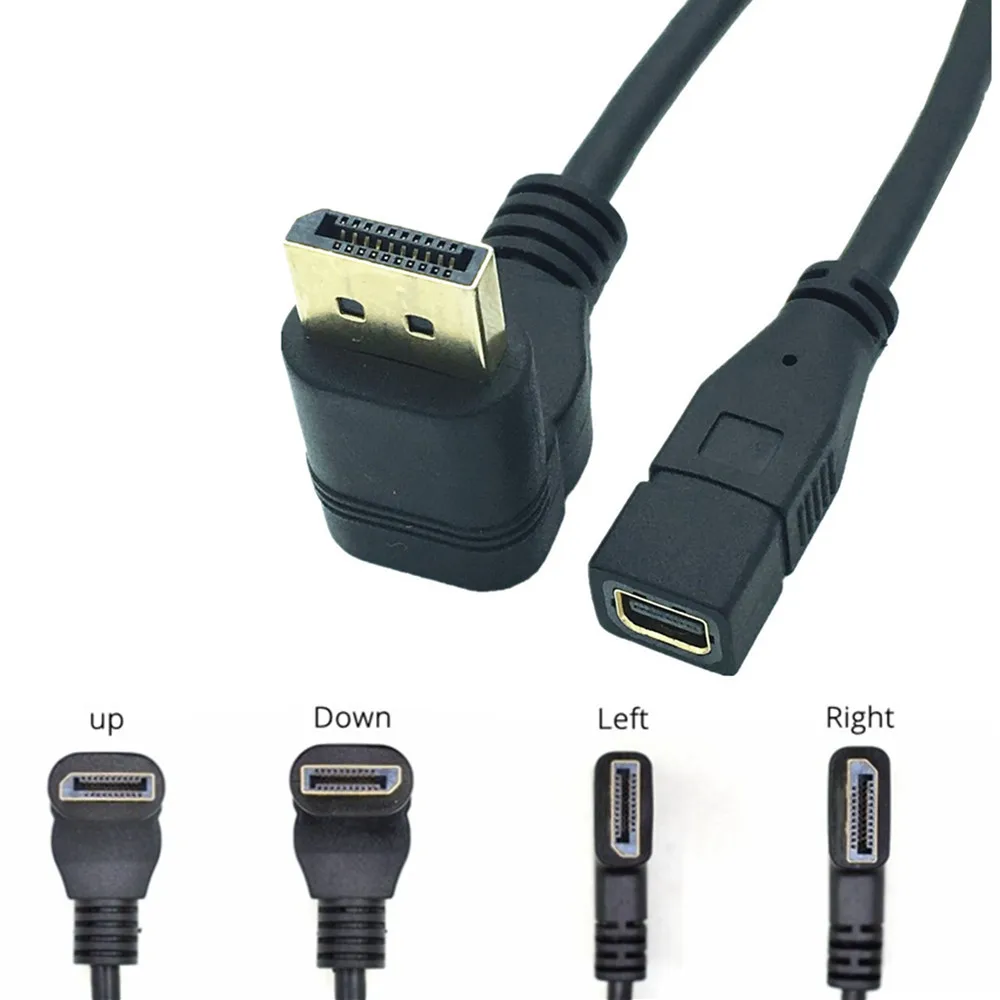 Кабель-адаптер для видеосъемки папа в мини-DisplayPort с прямым углом 90 градусов-от M/F DP