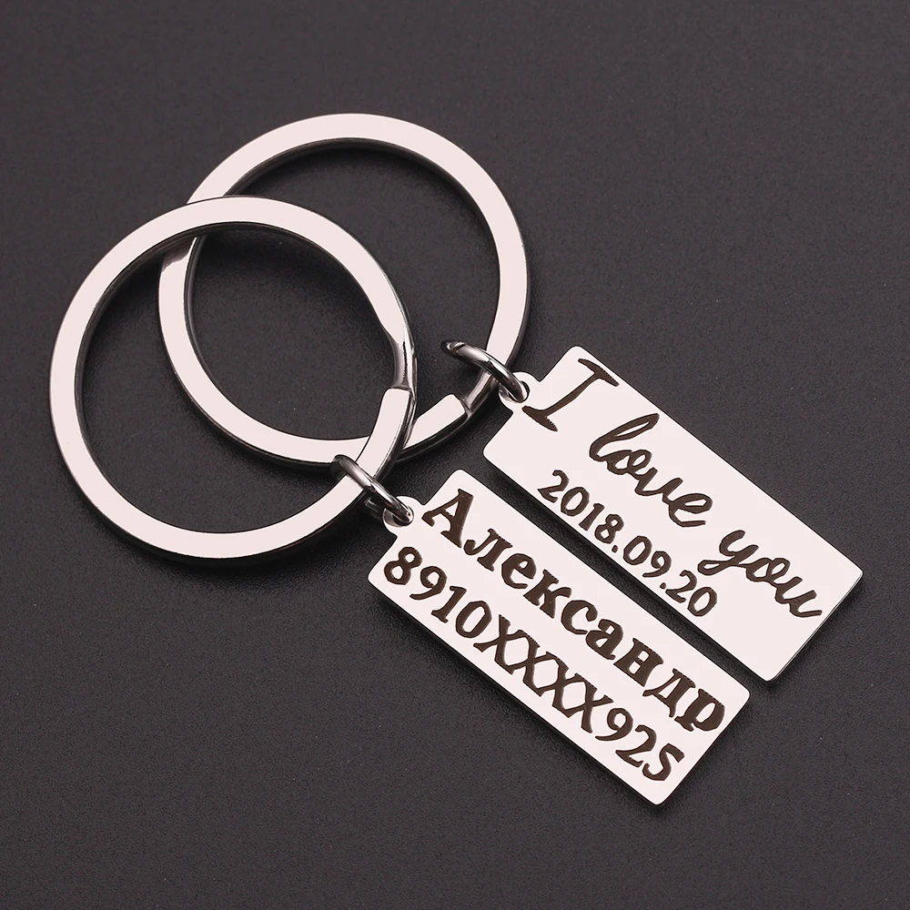 На заказ Гравировка ваш мобильный телефон ID тег брелок анти-потерянный личность