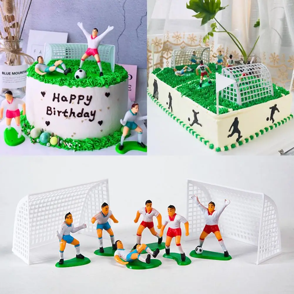 

6Pcs Mini Soccer Football Basketball Cake Topper Kids Cupcake Decoration Happy Birthday Party Supplies Baby Children Party Decor