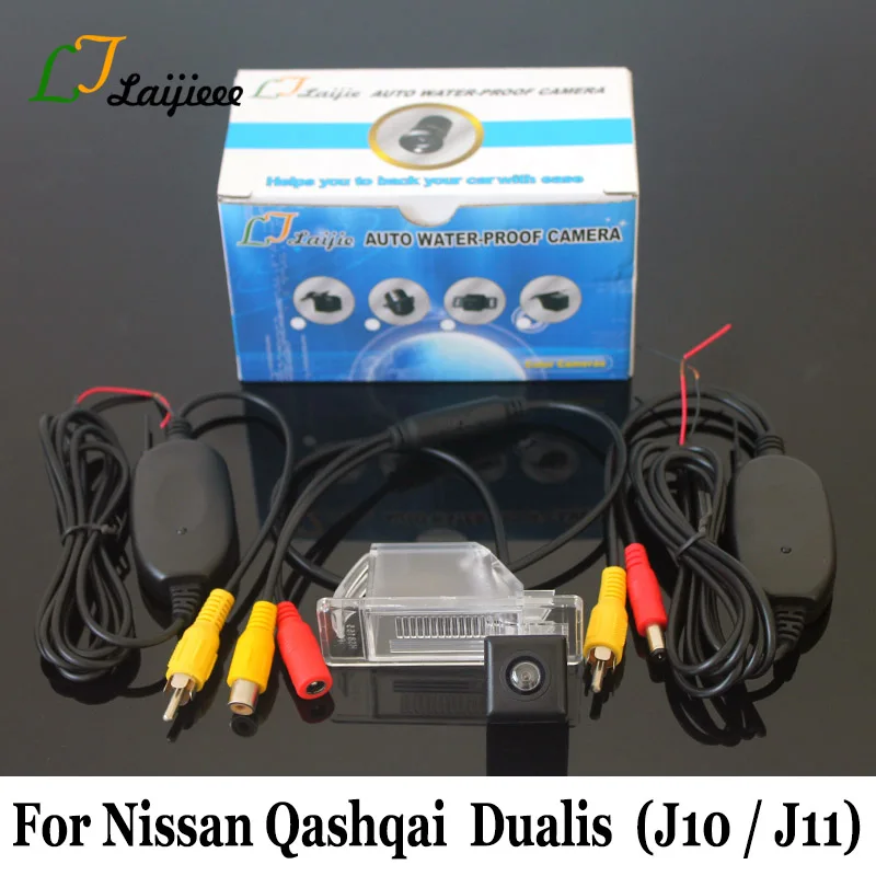 Беспроводная камера заднего вида для Nissan Qashqai Dualis J10 J11 + 2 NJ10 HD CCD ночного видения