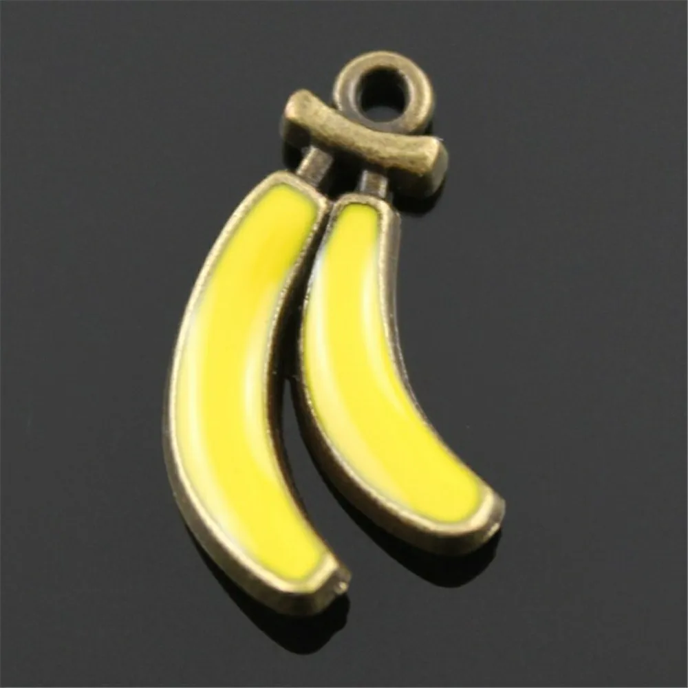 6 шт шарма эмаль банан бананов Подвеска для изготовления ювелирных изделий