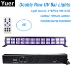 Светодиодный УФ-светильник с эффектом сценической стирки, 24 S, 90-240 В, идеально подходит для диско-лампы DJ, вечерние, для дома, лазерные украшения, СВЕТОДИОДНЫЙ УФ-бар