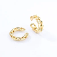 golden twist buckle cross buckle earrings for women simple twisted c shaped small tiny earrings ear buckles no pierced jewelry