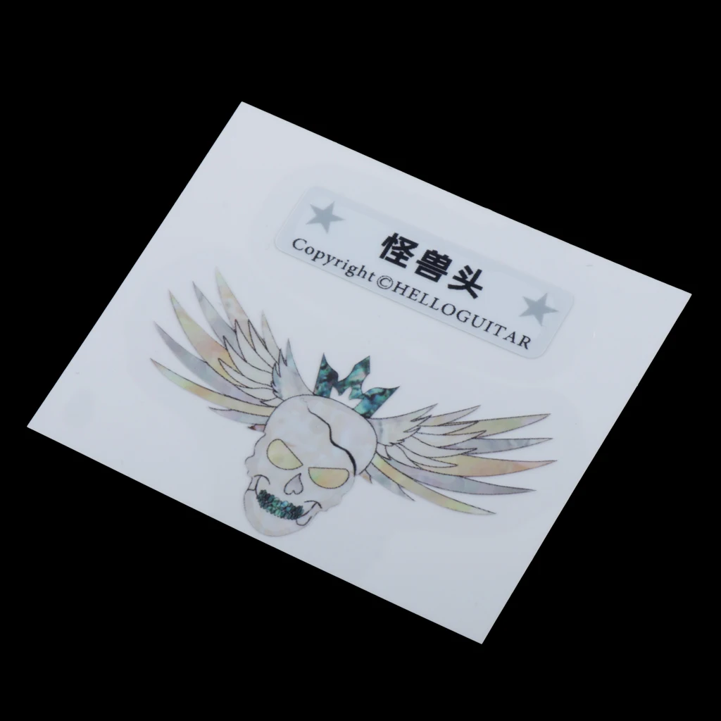 elektrische gitarre bass körper abziehbilder aufkleber pvc 10cm kopfplatte inlay aufkleber teile free global shipping