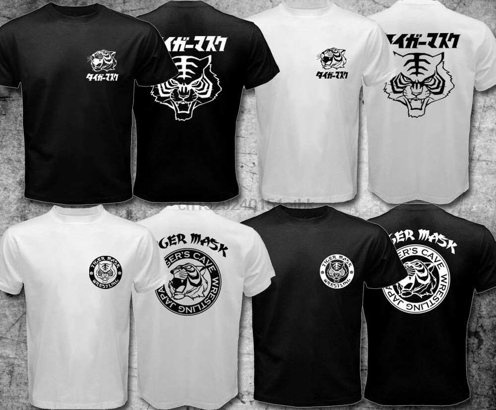 Футболка с изображением тигровой маски Классическая японская футболка для