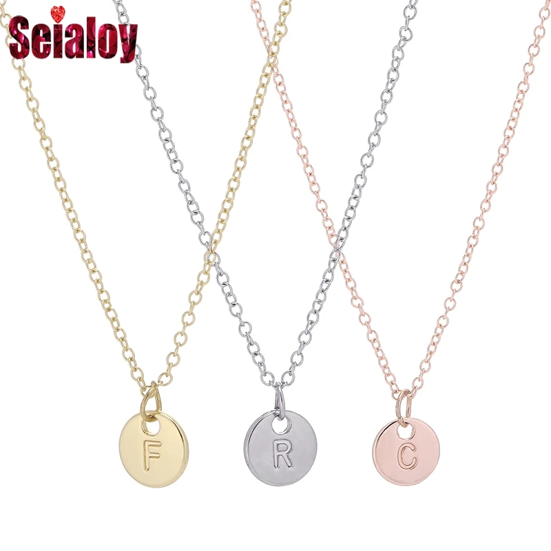 SEIALOY модное ожерелье с 26 буквами для женщин и мужчин Любовное дружеское