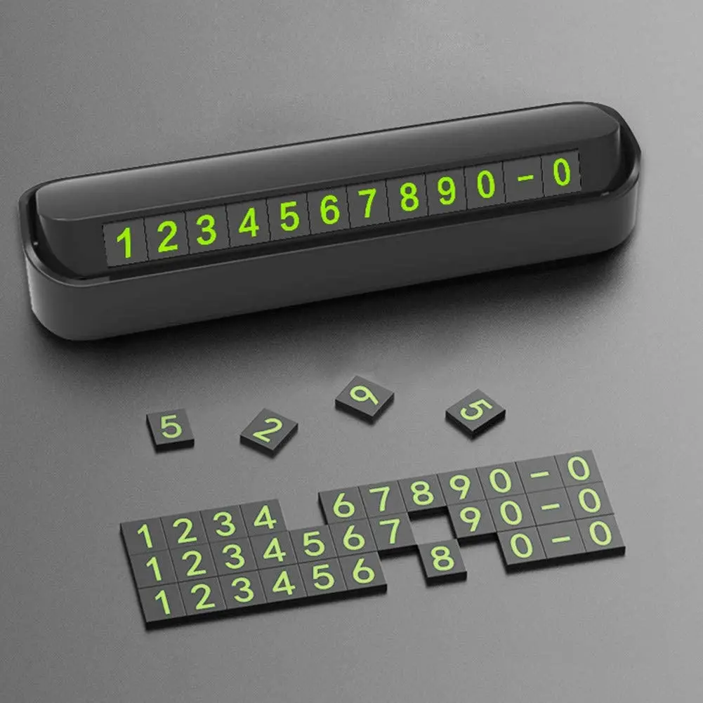 Sell Like Hot Luminous Car Temporary Parking Card Magnetic Phone Number Hidden Telephone Plate Auto Park Stop Access | Автомобили и