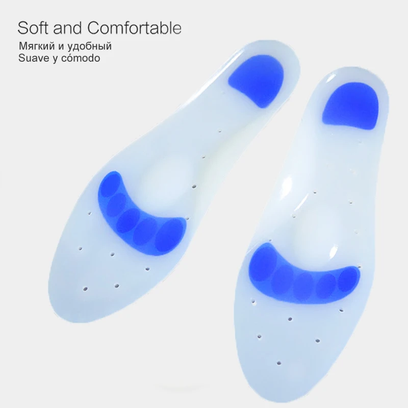 Medical Silicone Gel Insoles Soft Arch Support Orthopedic shoes sole Insoles Pad Flatfoot For Shoes Plantar Fasciitis