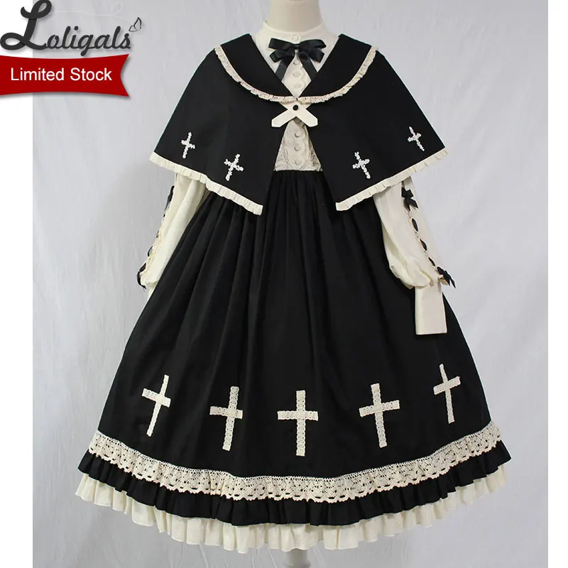 Классическое платье лолиты с вышивкой Хор средней длины длинным рукавом и
