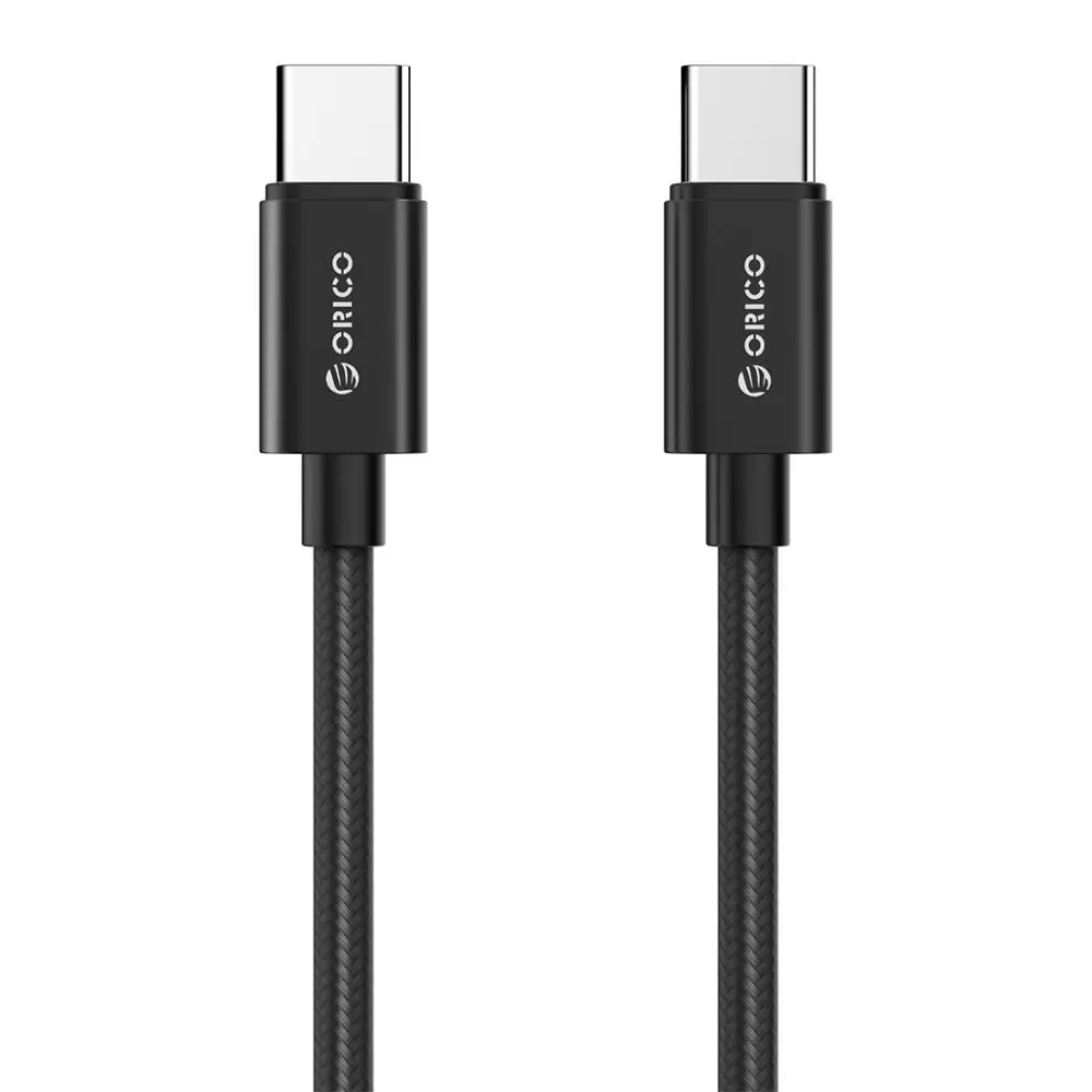 Черный Orico кабель usb type C to type C QC3.0 5A для huawei mate 20 Redmi K20 Note7 Быстрая зарядка 3,0 кабель для быстрой зарядки для MacBook Pro - Цвет: Черный