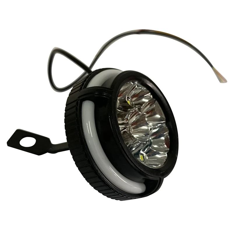 

Motorcycle 9 LED 12V Headlight Fog Driving Lights Front Head Light Lamp Flowing Water Rearview Mirror Light with Switch