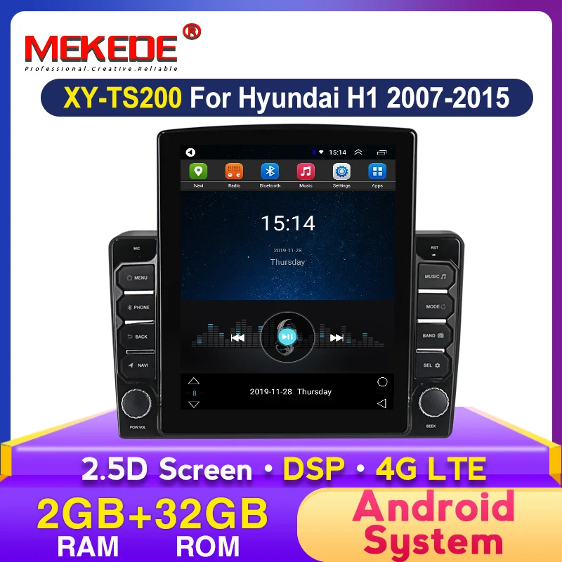 Автомагнитола DSP на Android с GPS-навигацией для hyundai H1 2007 2008 2009-2015 без DVD мультимедиа