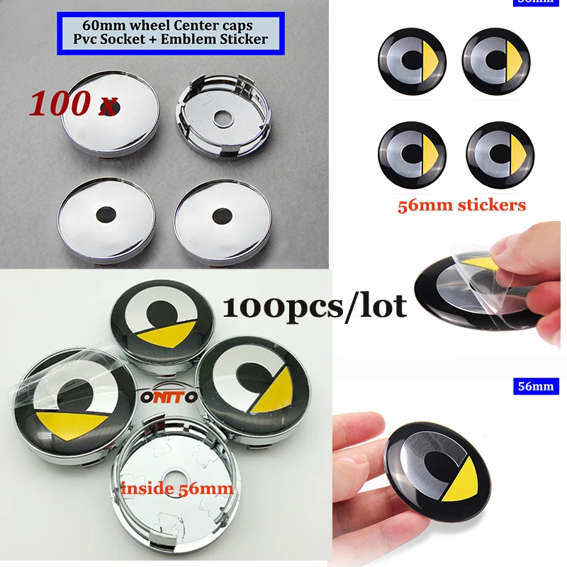 

Wholesale 100pcs Car Wheel Center Caps 60mm 2.36inch Auto Logo Emblem Badge for Fortwo Forfour 2013 2014 2015 2016 2017