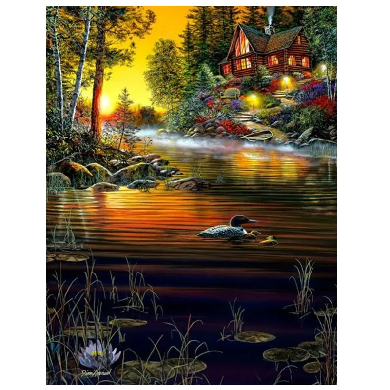 Алмазная живопись, пейзаж, алмазная живопись 5D, новое поступление, наборы для вышивки крестиком, алмазная вышивка, полная круглая картина
