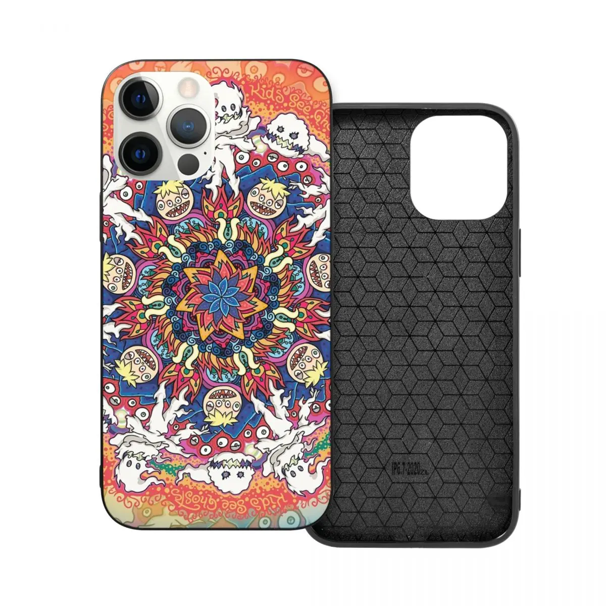 

Детский стеклянный бампер для телефона из ТПУ с изображением призраков мандалы для iPhone 12 11 Xs Xr X Pro Max Mini 7 8 Se2 Plus 6 6S