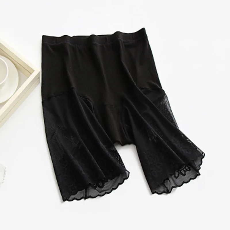 

Shorts Women's XL Lace Edge Shorts Under The Skirt Anti-empty Safety Pants High-waist Modal Knickers Pants Lingerie Hip Pads