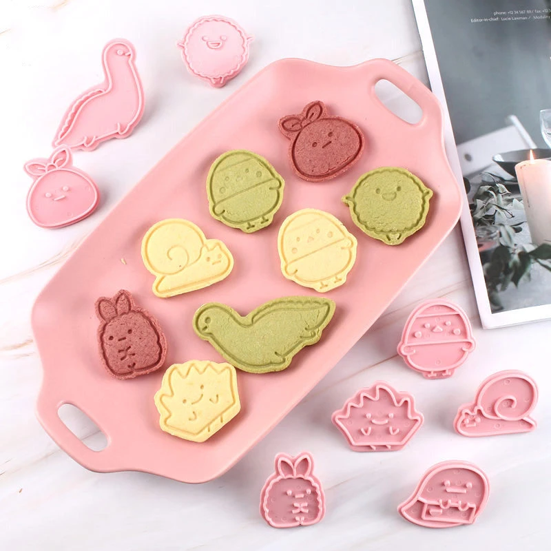 

8Pcs/set Cookie Cutters Fondant Cutter Plastic animal Shape Cookie Mold DIY Fondant Pastry Decorating Baking Biscuit mold