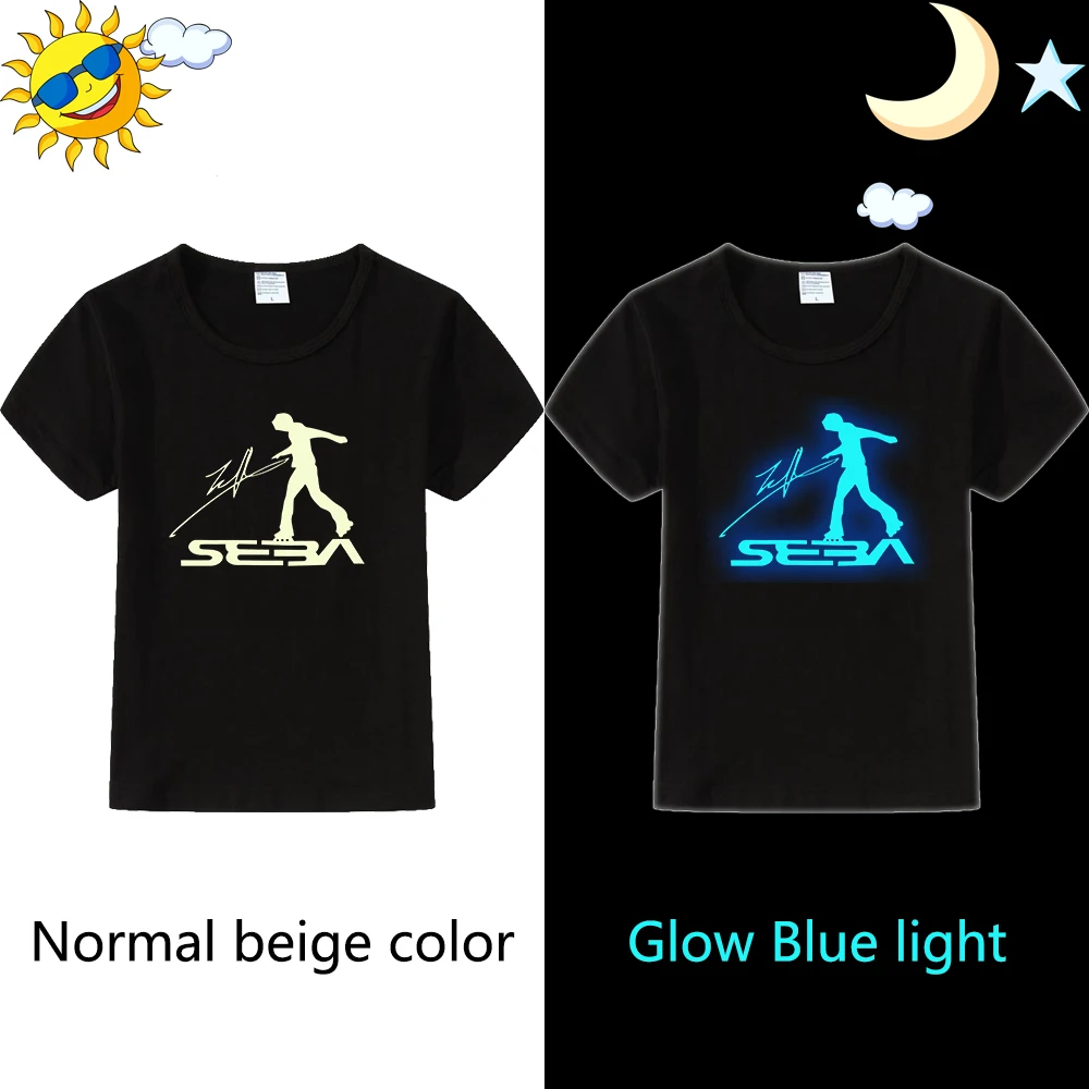

LYTLM XXX Kids Girls Shirts Skate Tee Hip Hop Streetwear T Shirt Changing Color Boys Full Sleeve T-shirt Glow in Dark Clothes