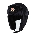 Зимняя ушанка-бомбер СССР, шапки, русская армия, советский значок, мужские, женские, мужские однотонные зимние теплые шапки с ушами, шапка с меховым сноубордом