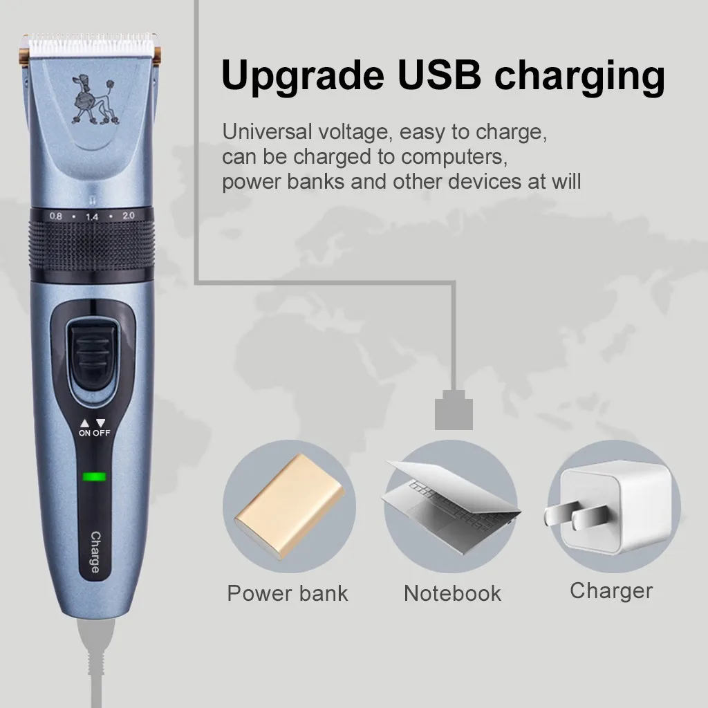 

Pet Dog Hair Clippers Electric Scissor Grooming Dogs Cutter Rechargeable Cordless Shaver Low Noise Haircut Tool New Trimmer#g4