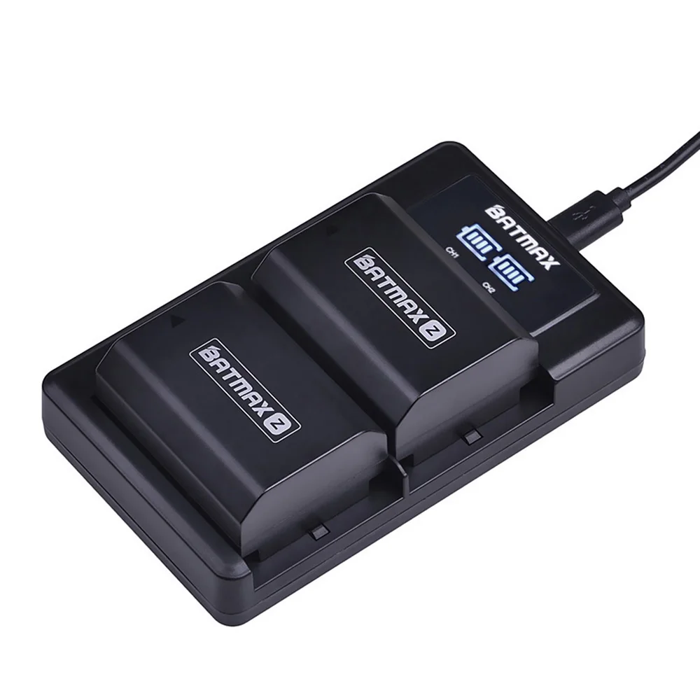 Аккумулятор Batmax 2280 FZ100 мАч + новое двойное зарядное устройство USB со светодиодной