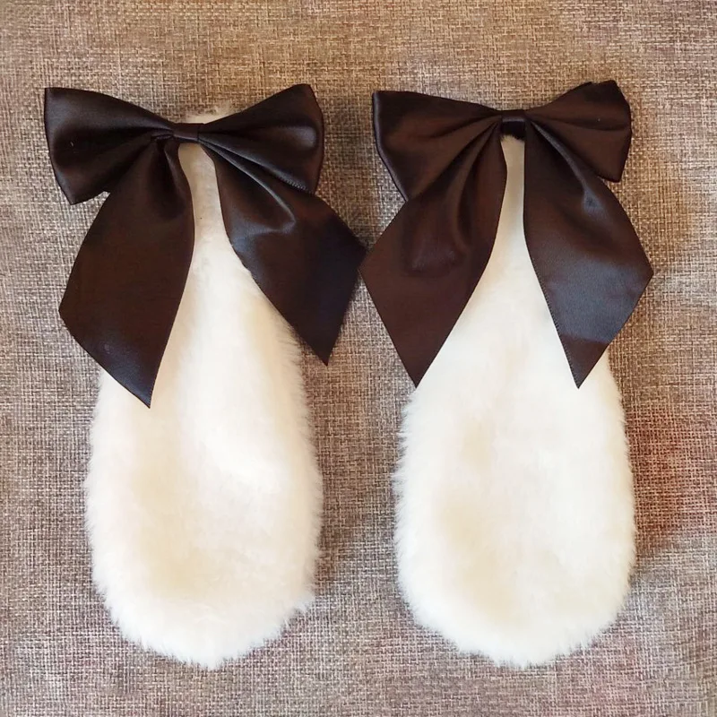 

2pcs Japanese Rabbit Bunny Headband Ears on The Head Kawaii Anime Cosplay Bandana Halloween Party Costume Accessories