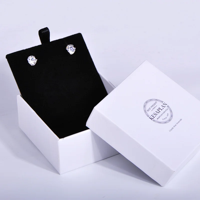 Funmor базовый бутон 925 пробы серебряные серьги-гвоздики циркониевые простые серьги