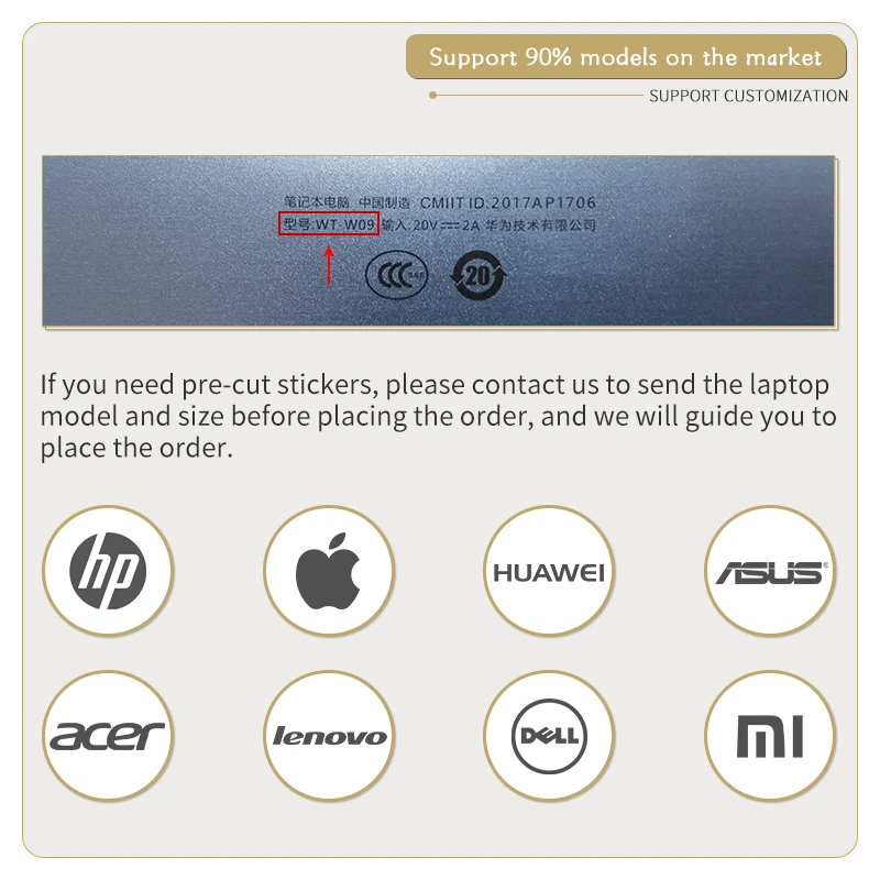 Виниловая наклейка для ноутбука чехол из ПВХ подходит Macbook/HP/Lenovo/Acer/Dell 11/13/14/15/17