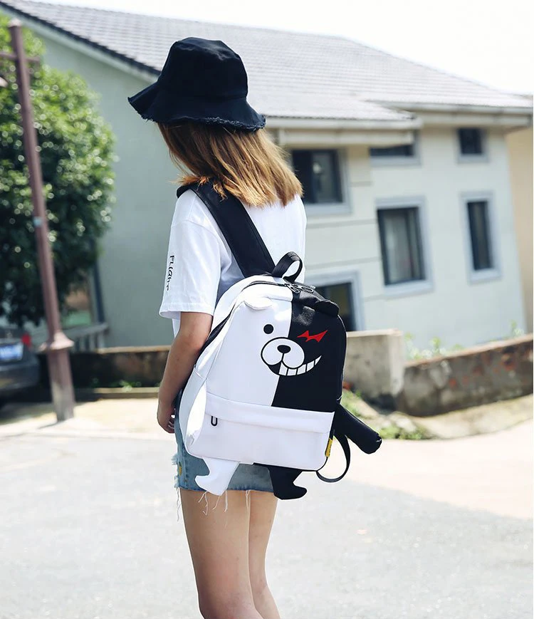 Danganronpa Dangan Ronpa Monokuma Cartoon Student School Shoulder Bag Cosplay Backpack Casual Laptop Travel Bags |
