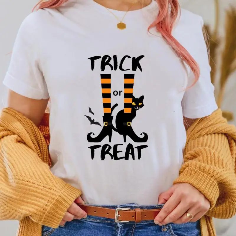 

Halloween Letters New 90s Fall Autumn Thanksgiving Women T Top Print Female Tee Shirt Cartoon Fashion Graphic T-Shirts