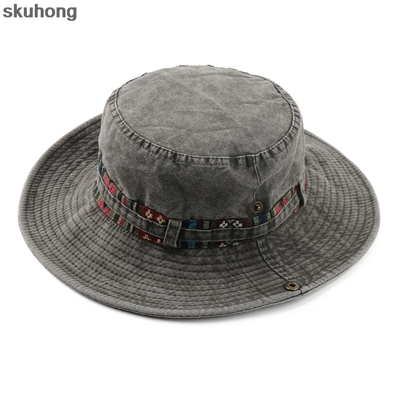

Solid Color Sun Hats For Men Outdoor Fishing Cap Wide Brim Anti-UV Beach Caps Women Bucket Hat Summer Hiking Camping Bone Gorros