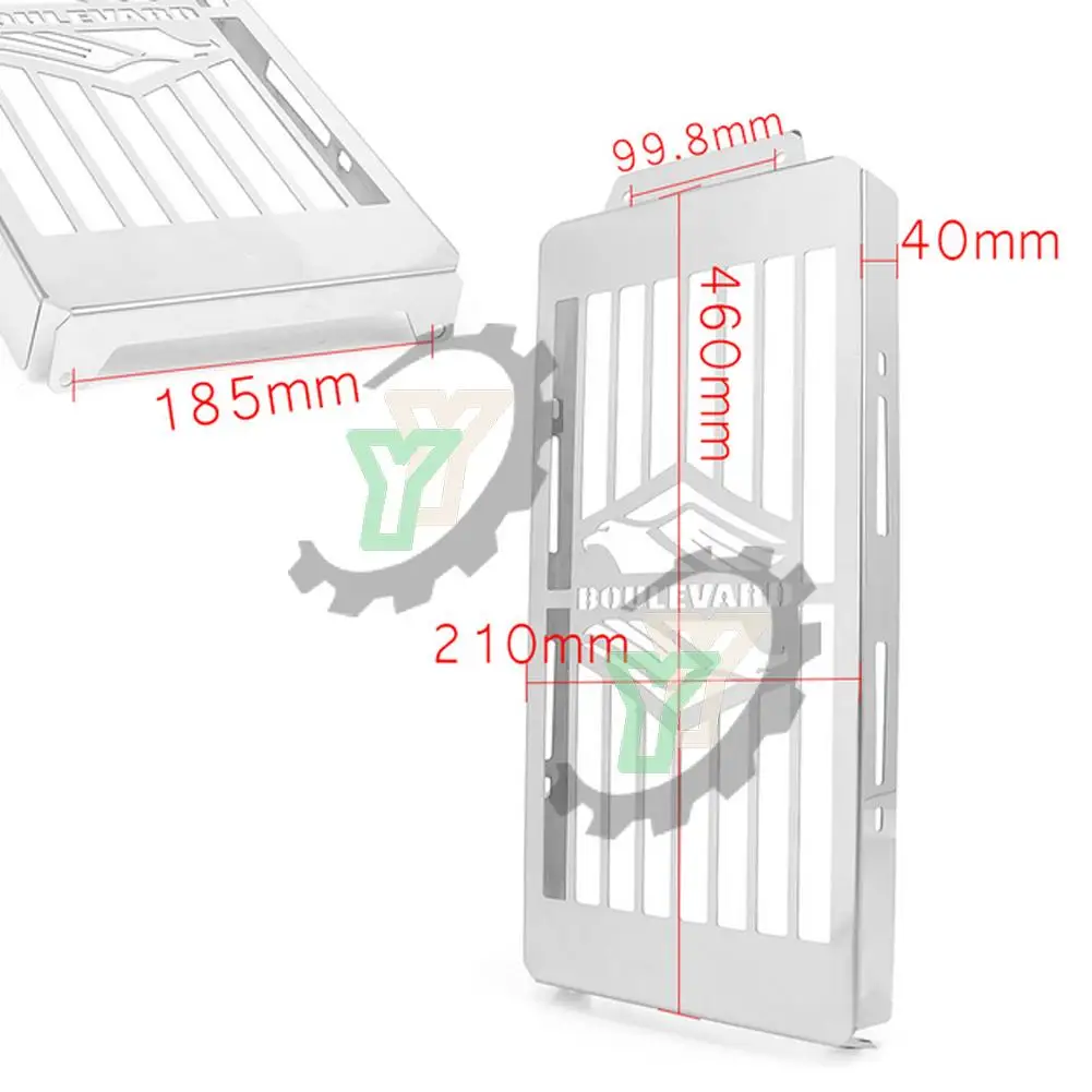 

Motorcycle Polished Grille Protector Cover Radiator Grill Frame Guard For Suzuki Boulevard C50 M50 05-16 Intruder VL800 Volusia