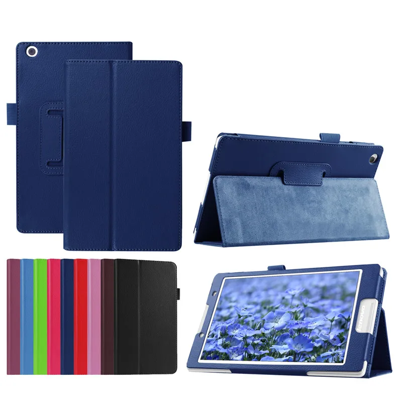 

New Tab3 8 Protective Bag Flip PU Leather Book case For Lenovo Tab 3 8 8.0 inch TB3-850F/ TB3-850M Tablet PC Litchi Stand Cover