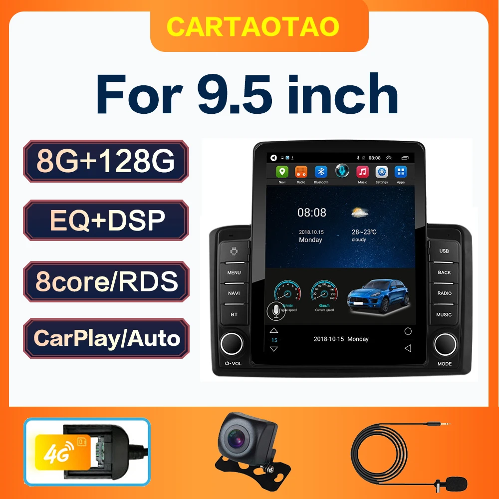Автомагнитола 2 din мультимедийный видеоплеер с GPS-навигацией 8 ГБ + 128 Гб Android 10 для