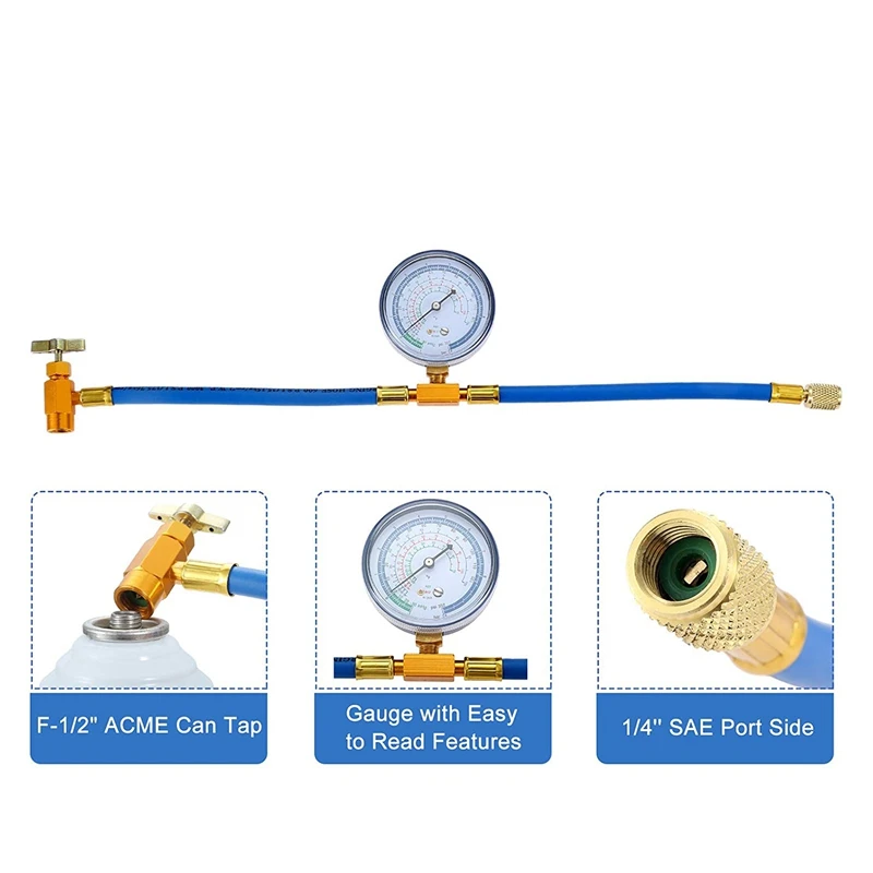 Инструмент для инжектора масла кондиционера A/C R134A низкая сторона быстрый с