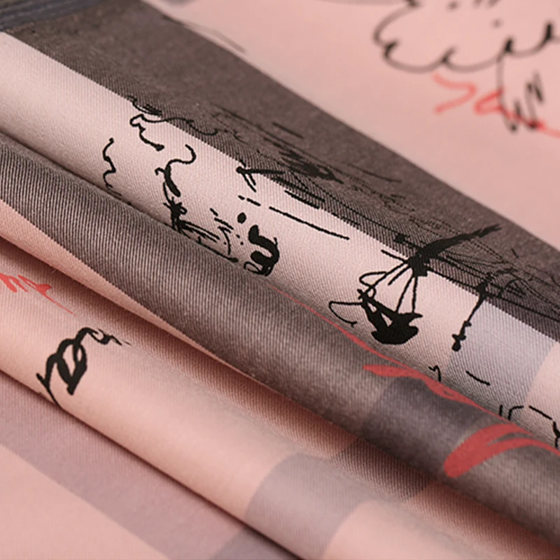 Клетчатая ткань с цифровым принтом 140 см | Дом и сад