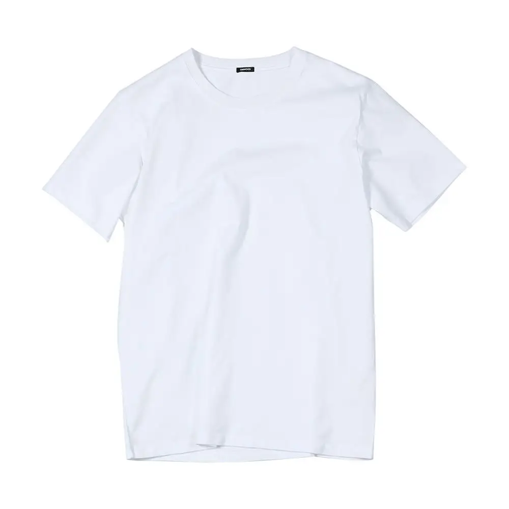 

SIMWOOD 2020 Summer New 100% Cotton White Solid T Shirt Men Causal O-neck Basic T-shirt Male High Quality Classical Tops 190449