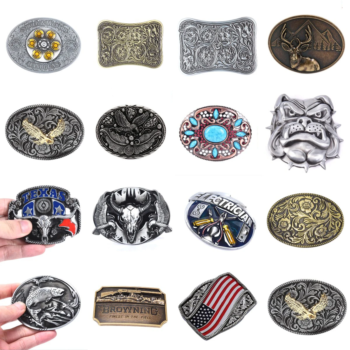

Eagle Metal Cool Belt Buckles For Man Unisex Western Fashion Buckle Cowboys Cowgirls Paracord Buckle 1pc