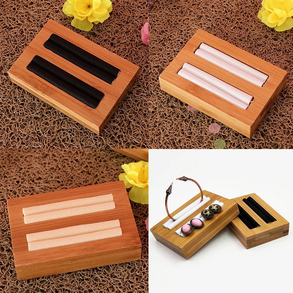 Новинка кольцо из натурального бамбука и дерева подставка для ювелирных изделий