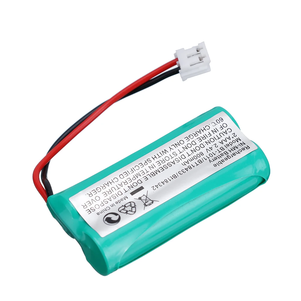246810pcs 2 4v 2aaa 800mah ni mh battery cordless phone battery for uniden bt 1011 bt 1018 bt101 free global shipping