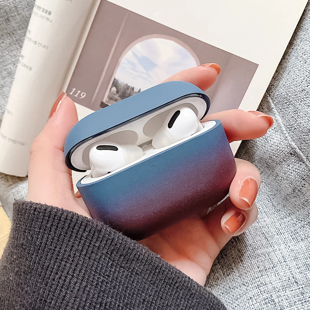 Симпатичный однотонный чехол для наушников AirPods Pro 2 1 s из твердого поликарбоната