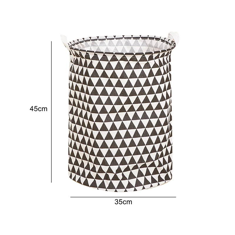 

Round Waterproof Dirty Laundry Basket Toys Clothes Bag Storage Barrel Hamper Bin Foldable Container Home Bathroom Dorm Organizer