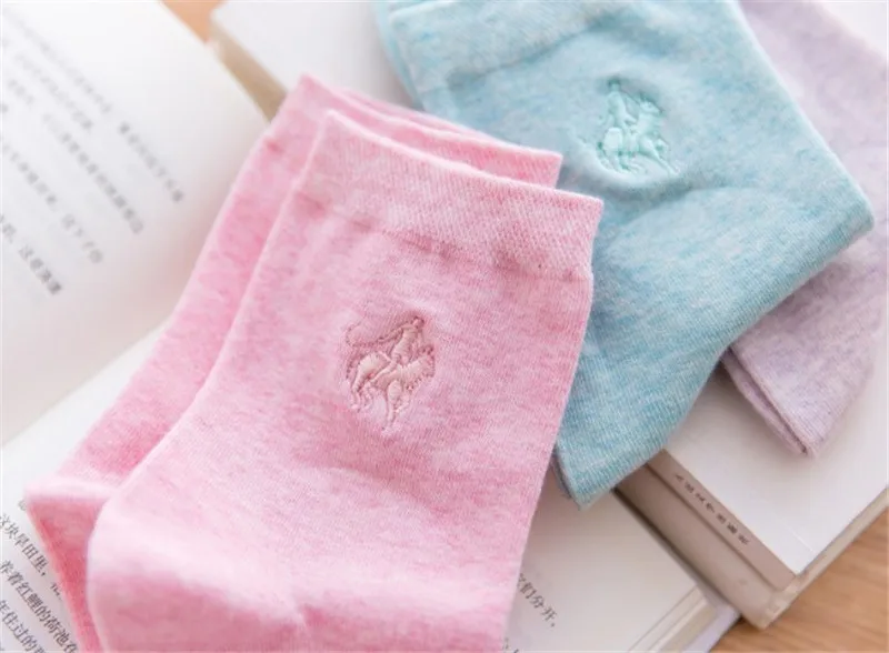 Real Christmas Socks The New Autumn And Winter Cotton Fashion Embroidery Color In Tube Female Wholesale Limited