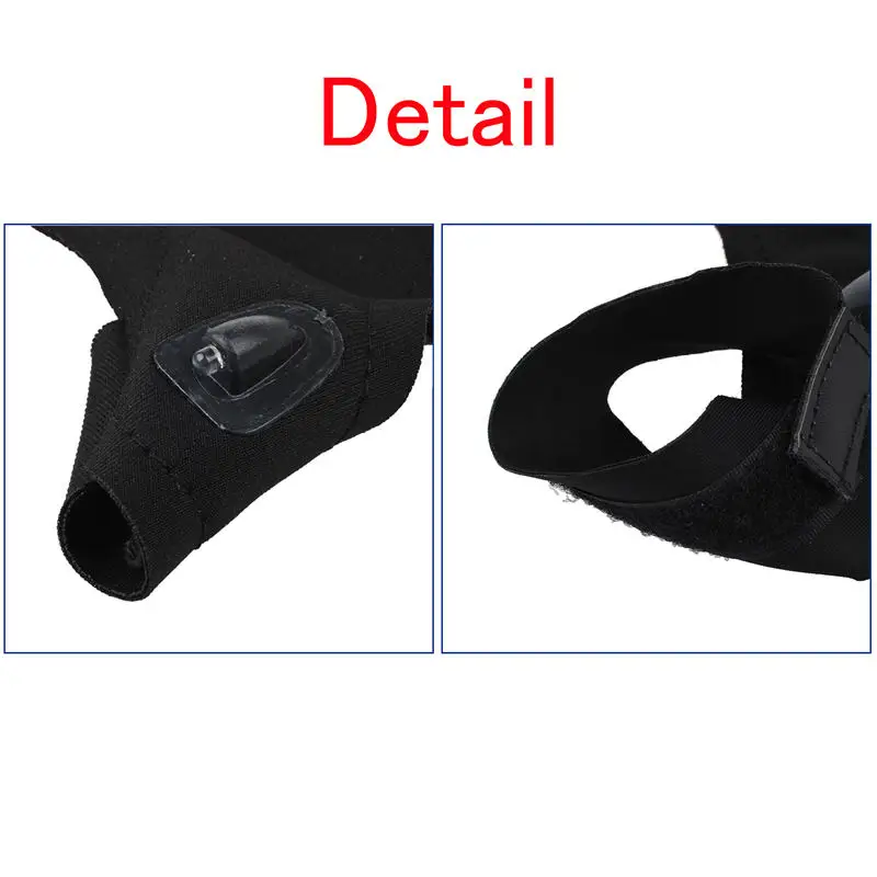 Светодиодный светильник со вспышкой ic перчатки без пальцев с 2 светодиодный для