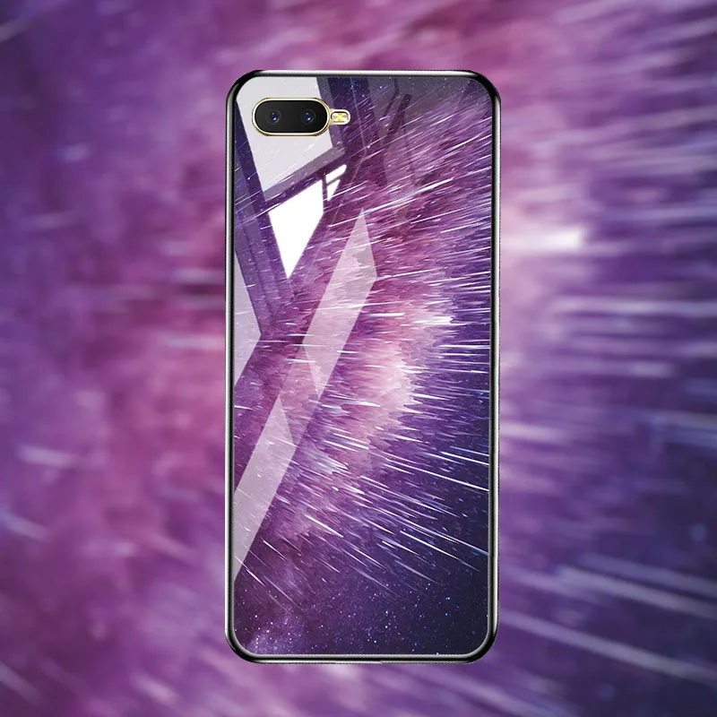 Роскошный чехол из закаленного стекла для OPPO K1 R11S R11 plus жесткого поликарбоната