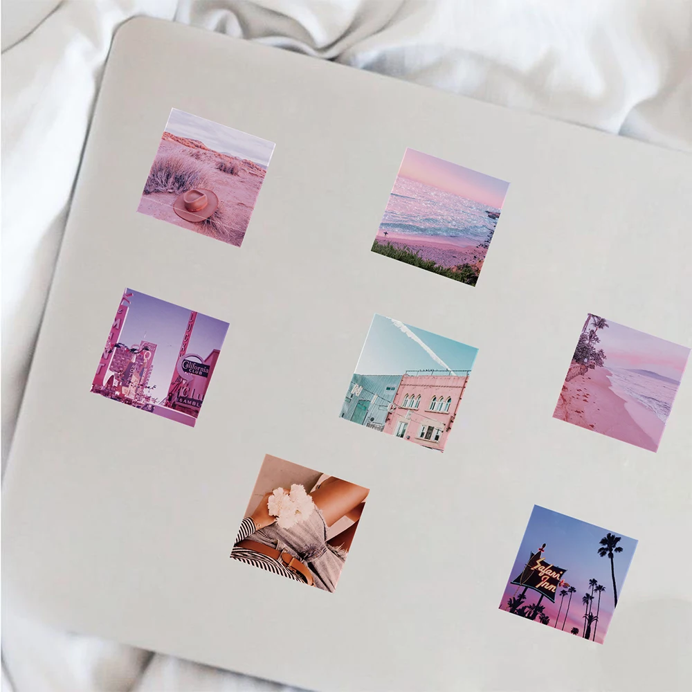 10/30/62PCS Pink California landscape Vsco Girl Stickers Laptop Fridge Guitar Bike Luggage Phone Graffiti Sticker Decal Kid Toy |